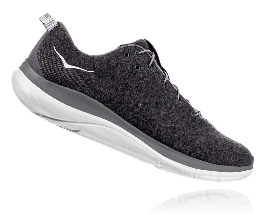 Tenis Hoka One One Masculino Cinzentas - Hupana Flow Wool - 827-NDGYLA